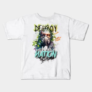 Street Art: Destroy Nation Graffiti Tagging Kids T-Shirt